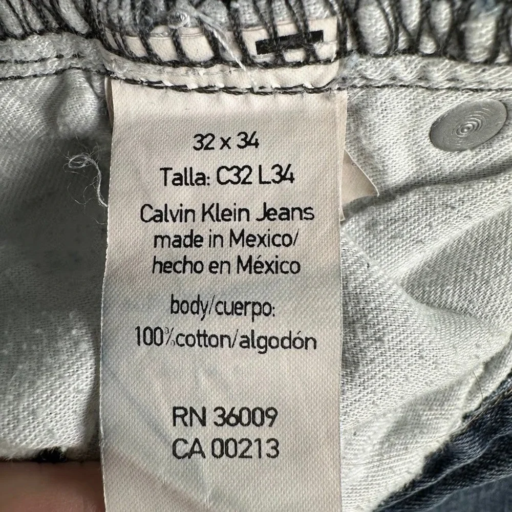 Calvin Klein Mens Jeans Relaxed Straight Gray Denim 32x34 - Picture 9 of 11